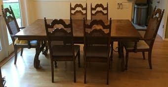Wood Dining Table w/6 Chairs 1