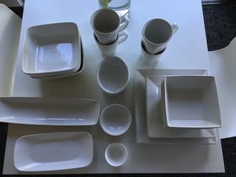 Beautiful Minimalist Dining Set Porcelain with Smooth Finishing - $33 2