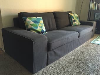 Ikea KIVIK sofa available in dark blue - $350 1
