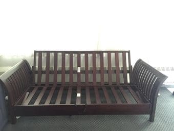 Wood futon frame- $50! 1