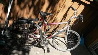 Road bike+ U-lock+ shopping basket for $130 1