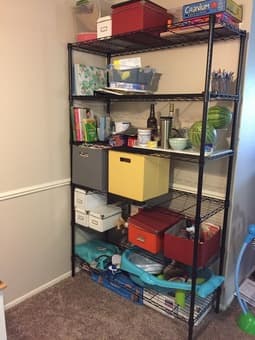 6 Tier Adjustable Shelving Unit - $70 2