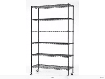 6 Tier Adjustable Shelving Unit - $70 3