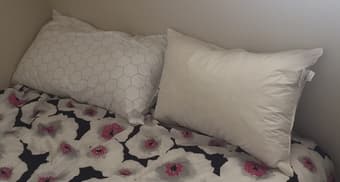 Full size Ikea BRIMNES bed frame and MEISTERVIK foam mattress $350 3