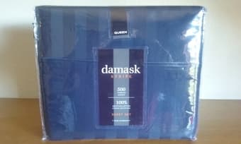 NEWLinens Damask	Blue Stripes/Queen. 500 Thread Count. 100%Cotton. $20 1