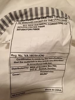 Ikea RÖDTOPPA full size comforter, Muji feather pillows, etc. $20 each 2