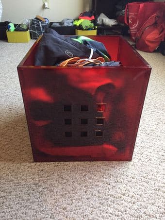 Red box in plastic (IKEA) 1
