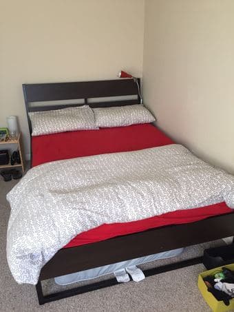 MOVING SALE -- Bedframe / Mattress / Duvet / Pillows (IKEA everything) 1