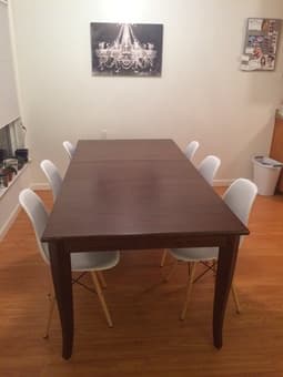 Expandable dining table (Crate & Barrel) for sale $300 1