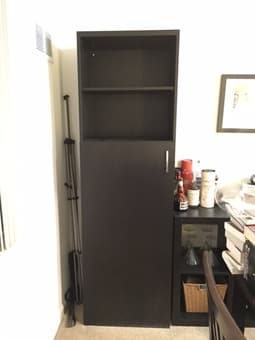 MOVING SALE - Mattress, bed frame, shelves, end tables 1