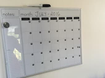 Ikea Chair and White Planner erase Board 2