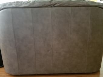 LEATHER LOVESEAT + FUTON * Brown leather sofa $75. Futon $50. BOTH $100. 2
