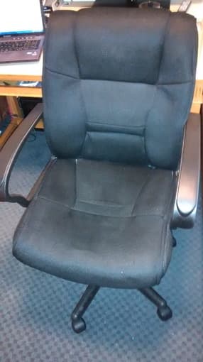 Office Chair: Ruzzi Mid-Back Mesh Chair, Black good condition $40 1