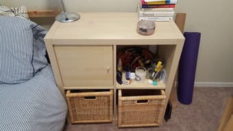 2x2 Shelf Unit w/ Baskets $30 1