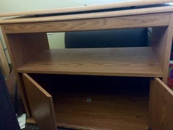 Solid Oak TV Stand / Storage, $30 1