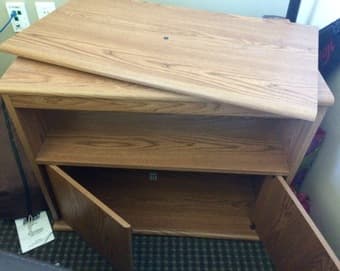 Solid Oak TV Stand / Storage, $30 2