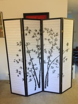 Four-Panel Folding Japanese Screen - $40 2