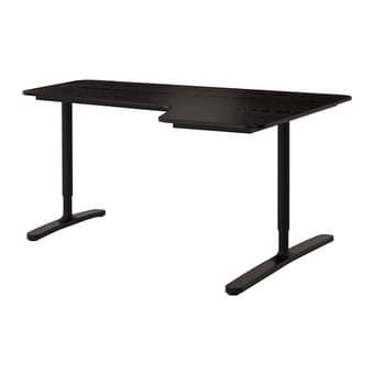 IKEA BEKANT Corner Desk (right) Black-Brown, Black Frame -- $180 ONO 1