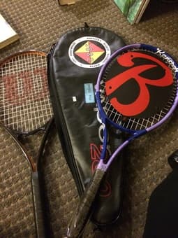 New Tennis Rackets, $15 and $20 (w/ leather case) 1