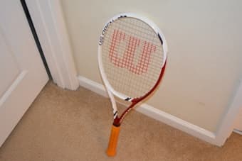 Floor Lamps, Skate Board, Wilson Tennis Racket, & Fan 1