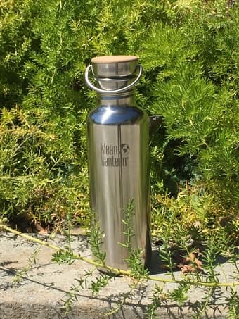 Klean Kanteen Stainless Steel 27oz Bottle with Bamboo Cap $15 1