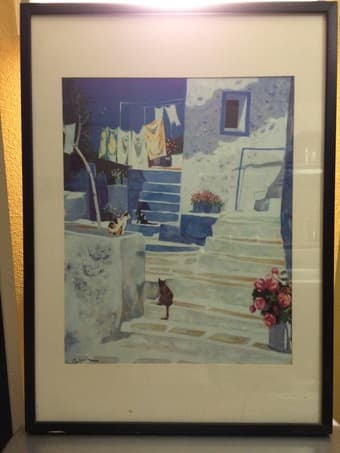 Large painting with frame (72cm x 52cm) - $8 1
