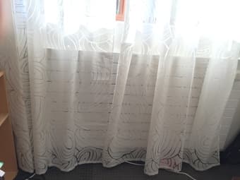 White Curtains and Rod $15 (originally $30) 3