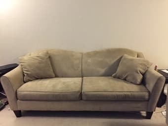 Sell living room set (coach, love seat, chair and ottoman) - $250 1