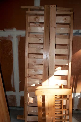 wooden futon frame, side table, Ikea Klippan loveseat, Baby Cradle, 1