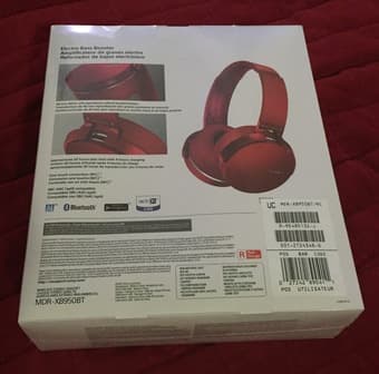 Brand new Sony EXTRA BASS Bluetooth® Headphone (Red), $140 no tax 2