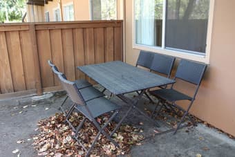 Outdoor table w/ six chairs - $30 1