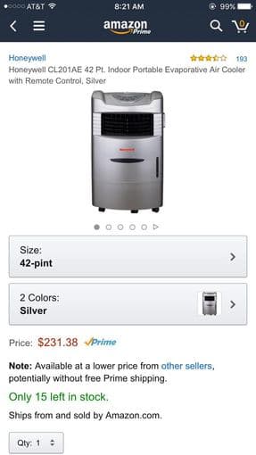Honeywell air cooler 2