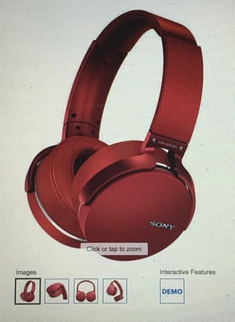 Brand New Sony Extra Bass Wireless Bluetooth Red Headphones $110 2