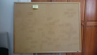 Large Cork Bulletin Board, 47 x 35 Inches Wood Frame for $20 1