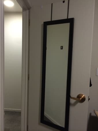 Over the door full length mirror, $10 1