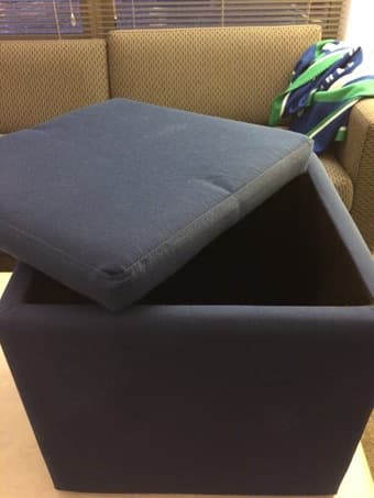 Navy blue ottoman - $10 1
