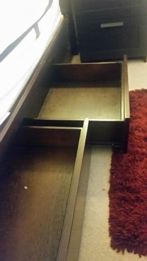 Like new - Bed with storage, mattress, nightstands and lamps - $1250 3
