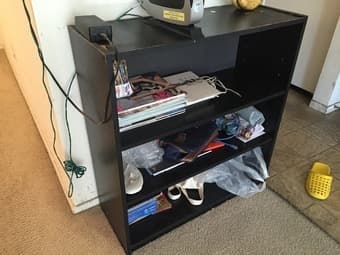Sofa, Shoe closet, bedstand, Roku 2