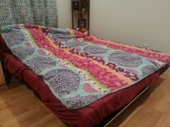 Queen size bed with mattress for sale at $100 1