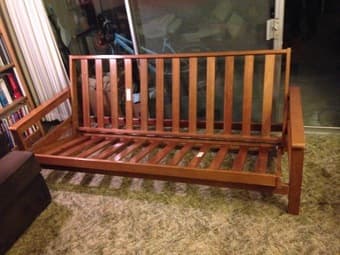 Solid wooden sofa bed 1