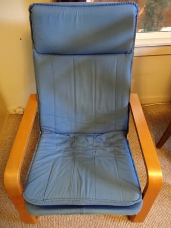 IKEA POANG armchair + ottoman - $70 3