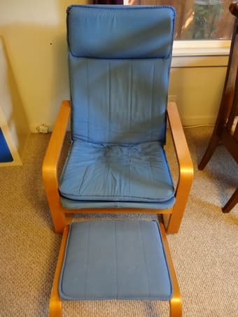 IKEA POANG armchair + ottoman - $60 1