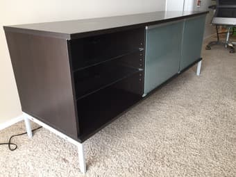 Sleek TV stand with plenty of storage space - $90 (on campus) 2