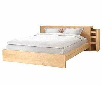 IKEA MALM headboard with storage and bed frame - queen size 1