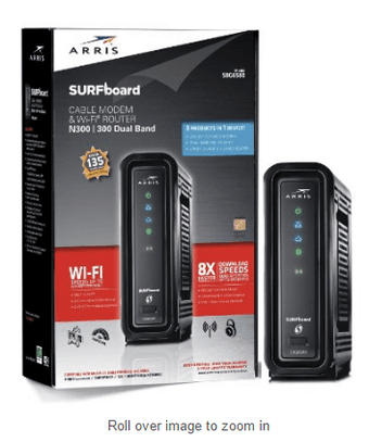 ($80) ARRIS SURFboard SBG6580 Cable Modem/Wi-Fi Dual Band Router 2
