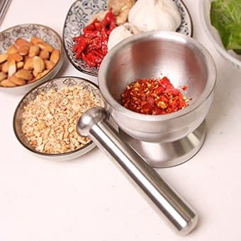 Stainless steel grinder / mortar and pestle 1