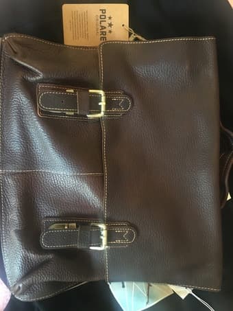 New leather messenger bag, $40, with tags (retail: $120) 1