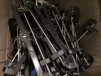Black Plastic 14" Hangers (Pack of 43) for $15 3