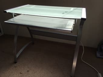 Computer Glass Desk - $50 (Burlingame) 1