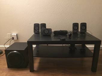 Logitech Z906 Surround Sound Speaker System w/Bluetooth Audio Adapter 1